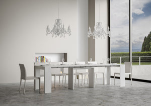 Consolle Allungabile 90-302x42x78 cm in Nobilitato Bianco