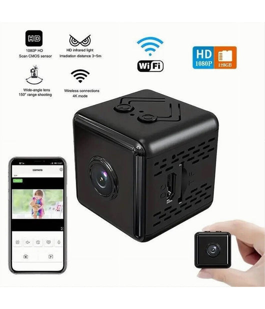 Micro Camera 1080p Hd Wifi Mini Ip Telecamera Nascosta Videocamera Magnetica X9         