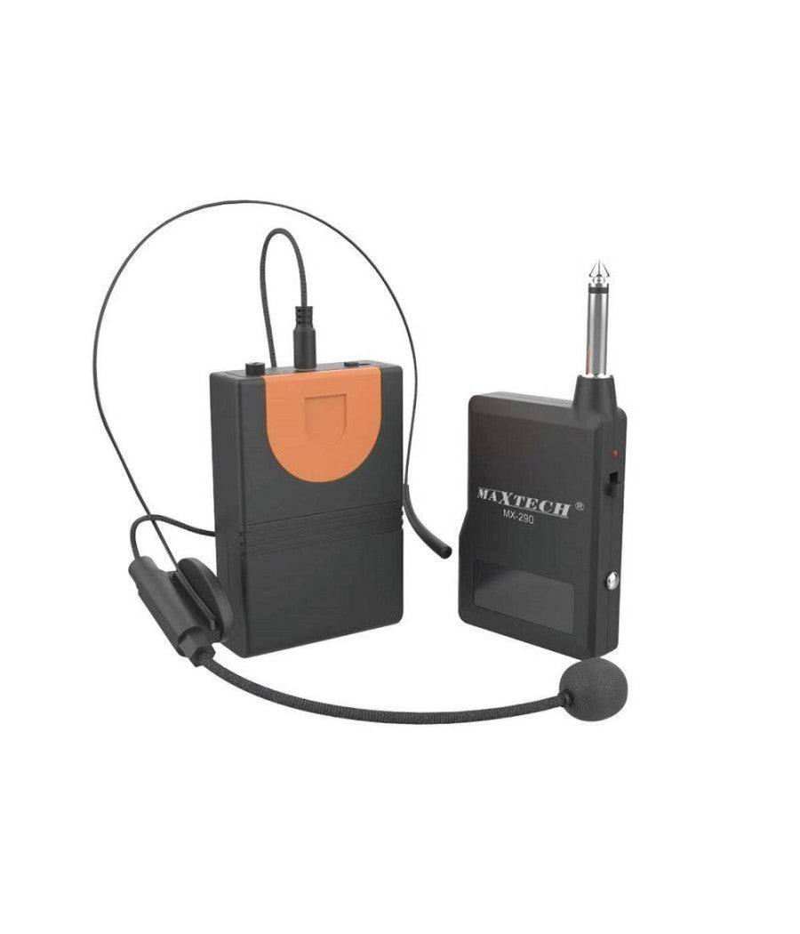 Microfono Ad Archetto Sistema Uhf Wireless Mx-290 Kit-mic03 Raggio Ricezione 8-12mt         