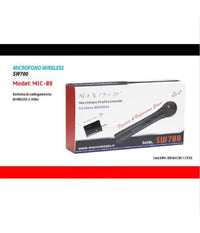 Microfono Wireless Senza Fili Portatile Ricevitore 2,4ghz Karaoke Mic-08 Maxtech         