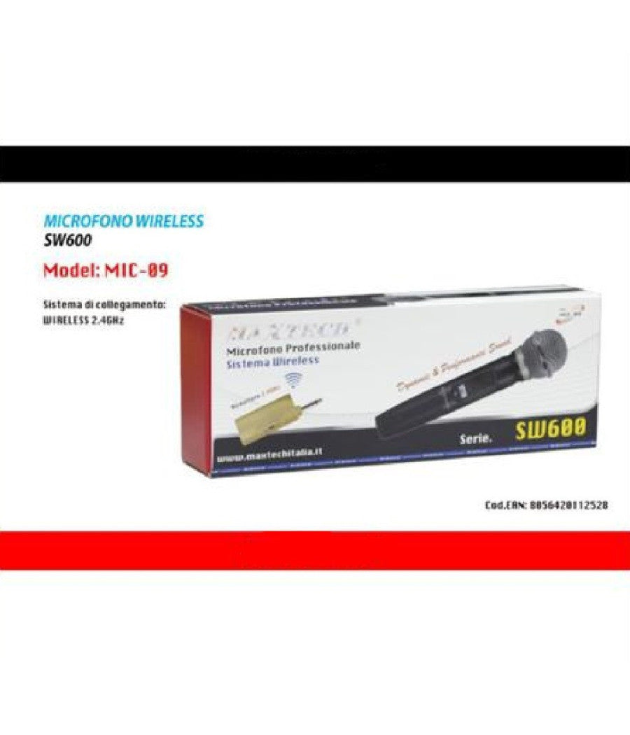 Microfono Wireless Uhf Frequenza Regolabile Con Ricevitore Karaoke Mic09 Ktv-8.6         