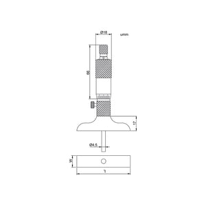 MICROMETRO DI PROFONDITA' 0-25mm PRECISIONE RISOLUZIONE 0,003mm 391-001-01 ACCUD 5160200025