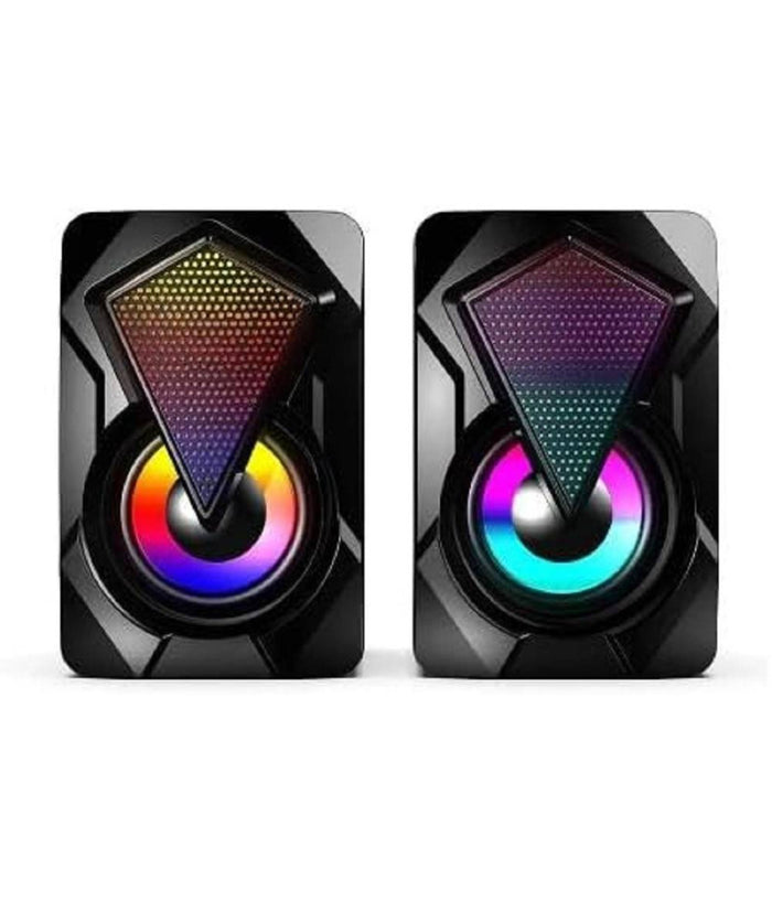 Mini Altoparlante Casse Usb 2.0 Speaker Con Luce Led Rgb Pc Multimediale A4000         