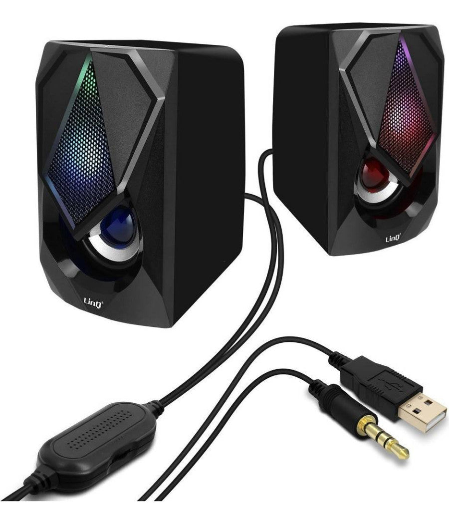 Mini Altoparlante Casse Usb 2.0 Speaker Con Luce Led Rgb Pc Multimediale A4000         