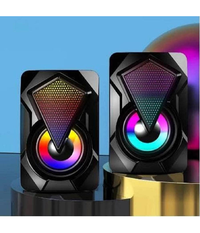 Mini Altoparlante Casse Usb 2.0 Speaker Con Luce Led Rgb Pc Multimediale A4000         