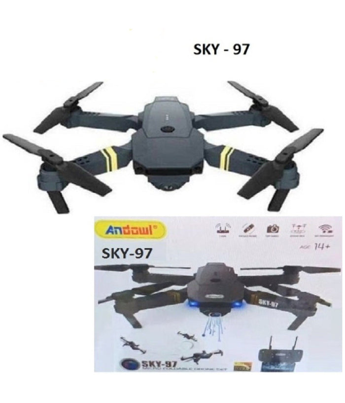 Mini Drone Pieghevole Con Telecomando Fotocamera Video 1080p 720p Full Hd Sky-97         