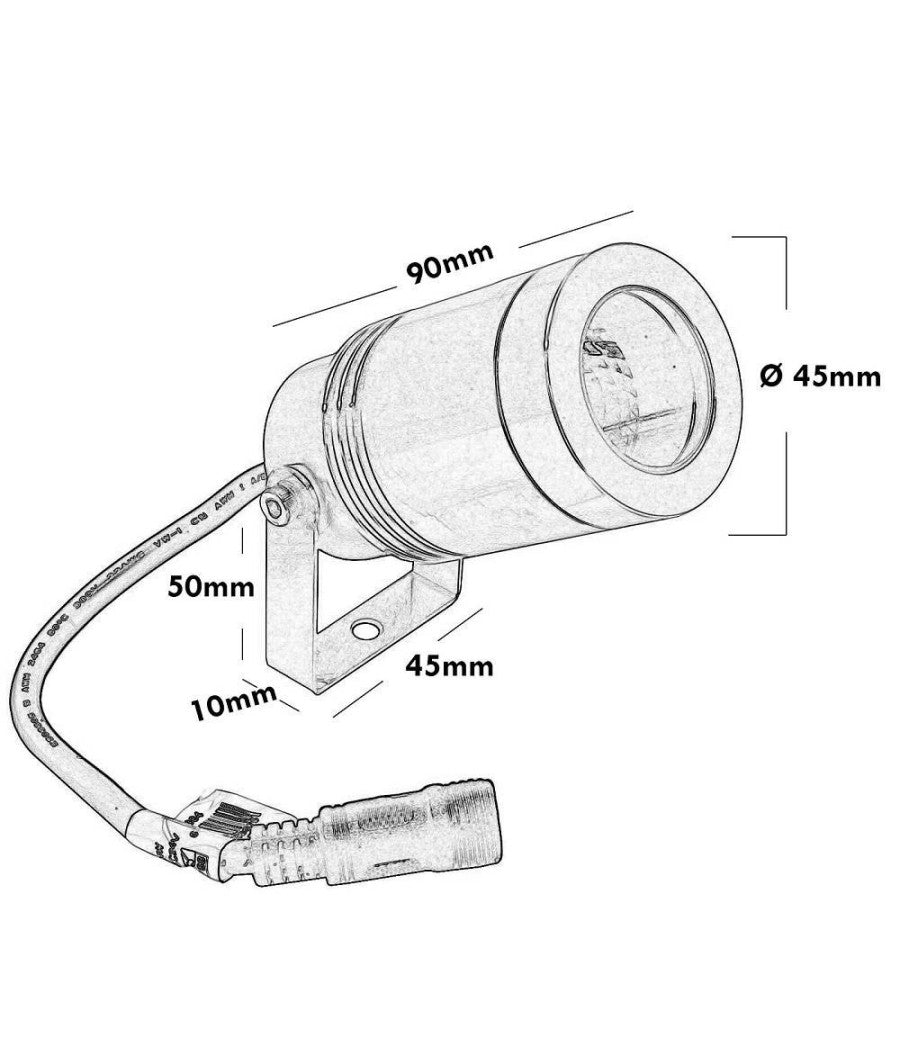 Mini Faretto Led 24v Ip68 Rgb 4000k Staffa Orientabile 8w Dmx Rgbw Luce Giardino         