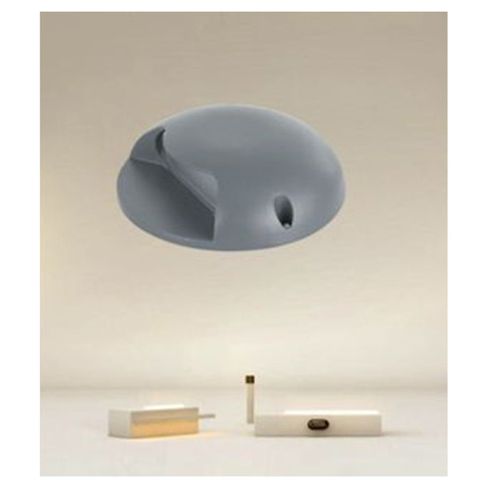 Trade Shop - Mini Faretto Segnapasso A Led 4 Watt Rotondo Grigio 440lm Luce Calda 3000k 33634         