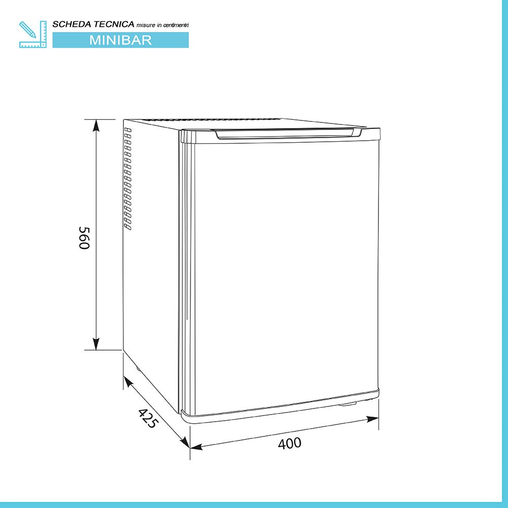 Mini frigorifero incasso o libera installazione 40 Lt A+ silenzioso 