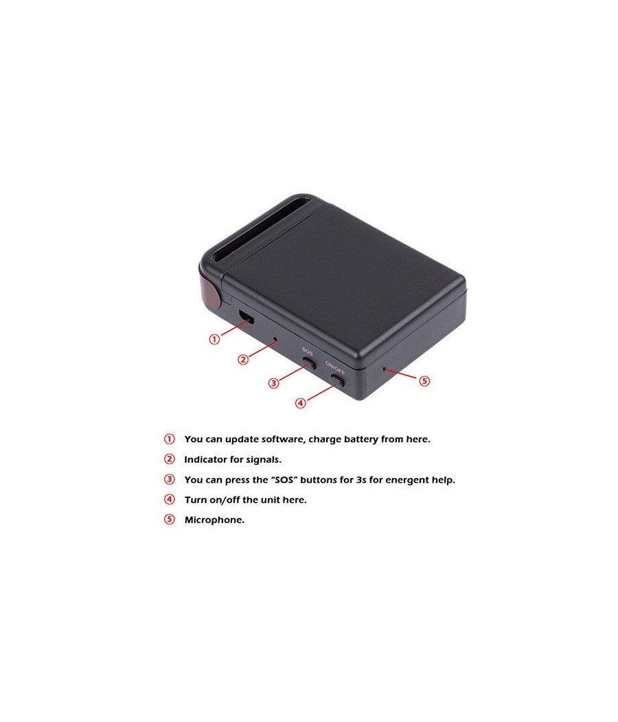 Mini Localizzatore Tk102b Satellitare Gprs Gps Gsm Antifurto Tracker Auto Tf         