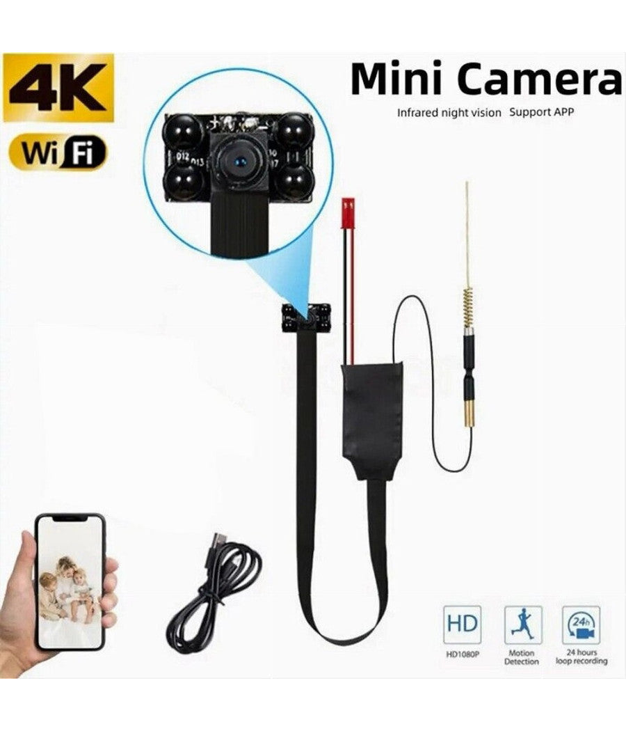 Mini Micro Camera Audio Video Full Hd App Ip Nascosta Cam Spia Spy Cmos Wifi         