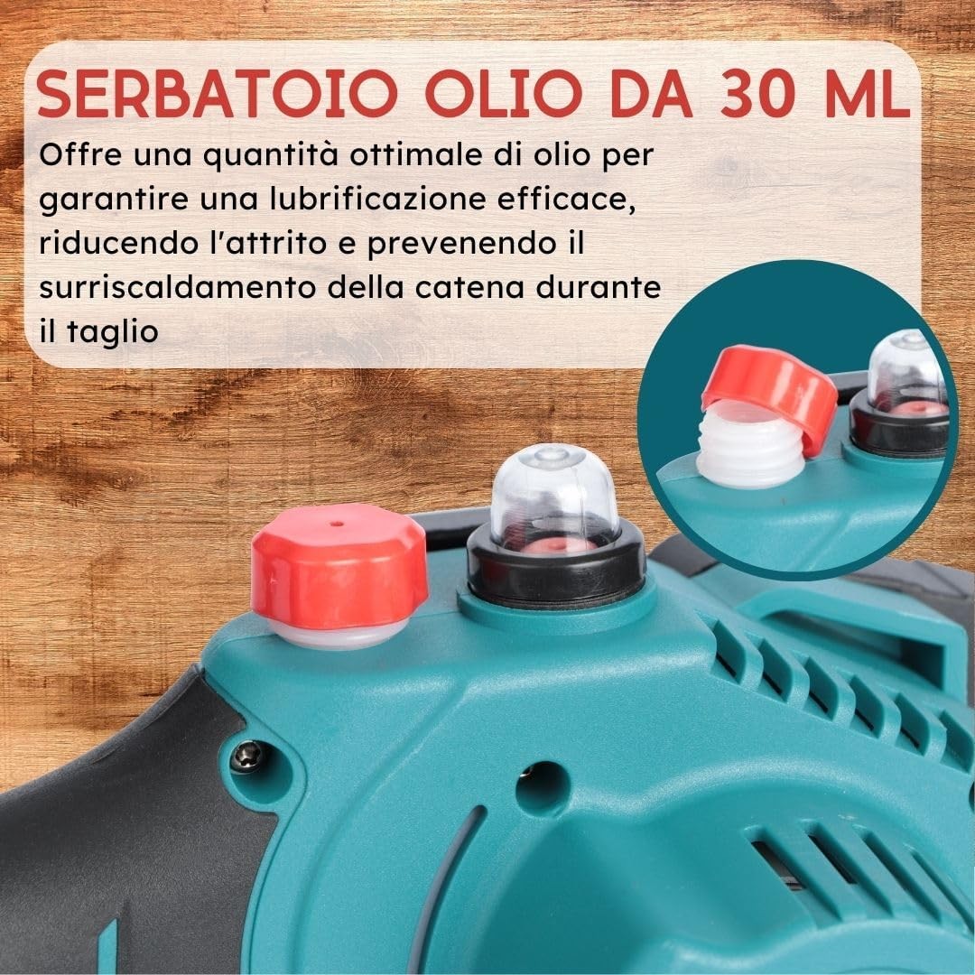 Mini Motosega a Batteria 6 Pollici per Potatura e giardino Giardinaggio