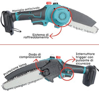 Mini Motosega a Batteria 6 Pollici per Potatura e Giardinaggio