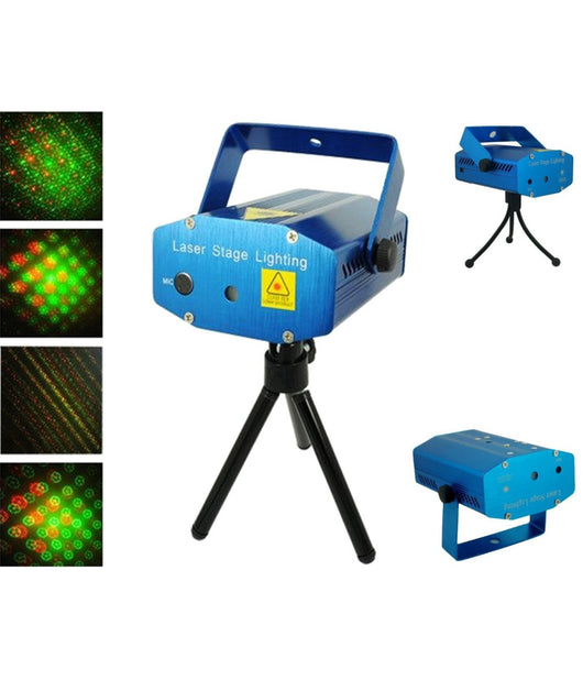 Mini Proiettore Laser Effetto Puntini Luci Verde E Rosso Per Luce Discoteca         