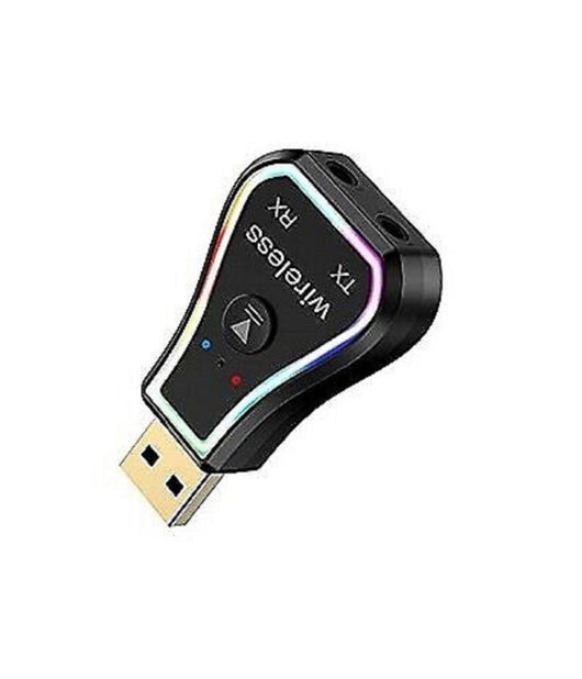 Mini Ricevitore Audio Usb Wireless Bluetooth 5.0 Aux Stereo Rgb Led Light Q-tr31         