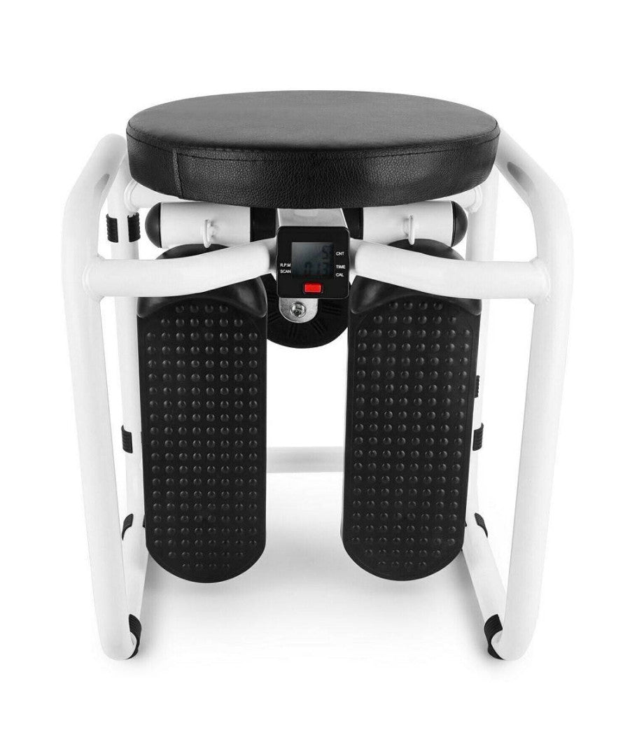 Mini Stepper Multifunzione Con Bande Elastici Di Resistenza Seduta Fitness Casa         