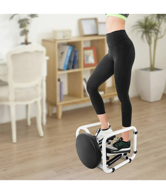 Mini Stepper Multifunzione Con Bande Elastici Di Resistenza Seduta Fitness Casa         