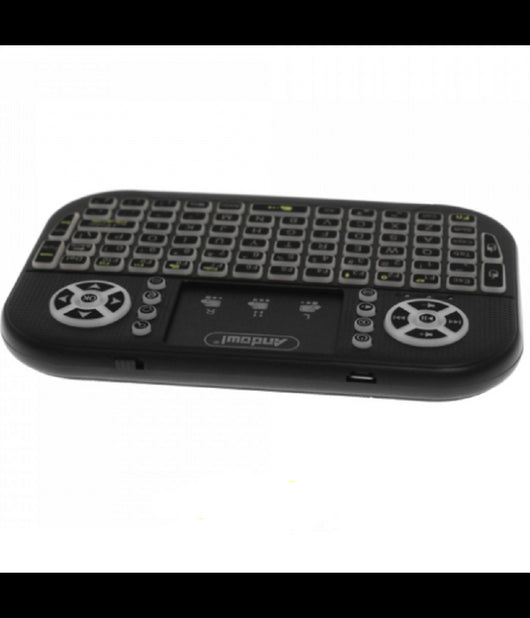 Mini Tastiera Wireless Bluetooth Ricaricabile Q-k700c Con Touchpad Inglese Usa         