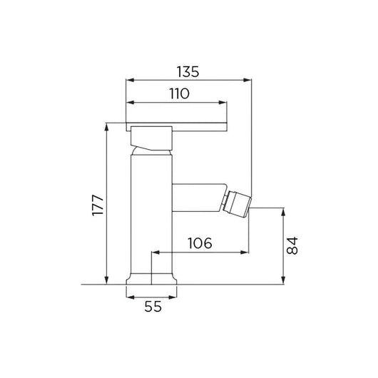 Miscelatore cromato bidet Quadra