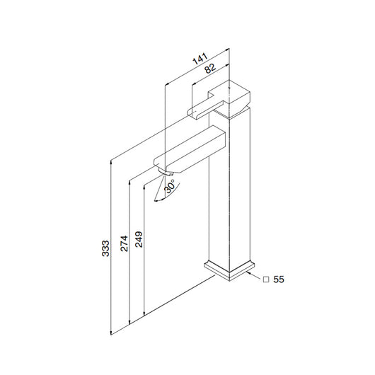 Miscelatore cromato lavabo alto Quadra