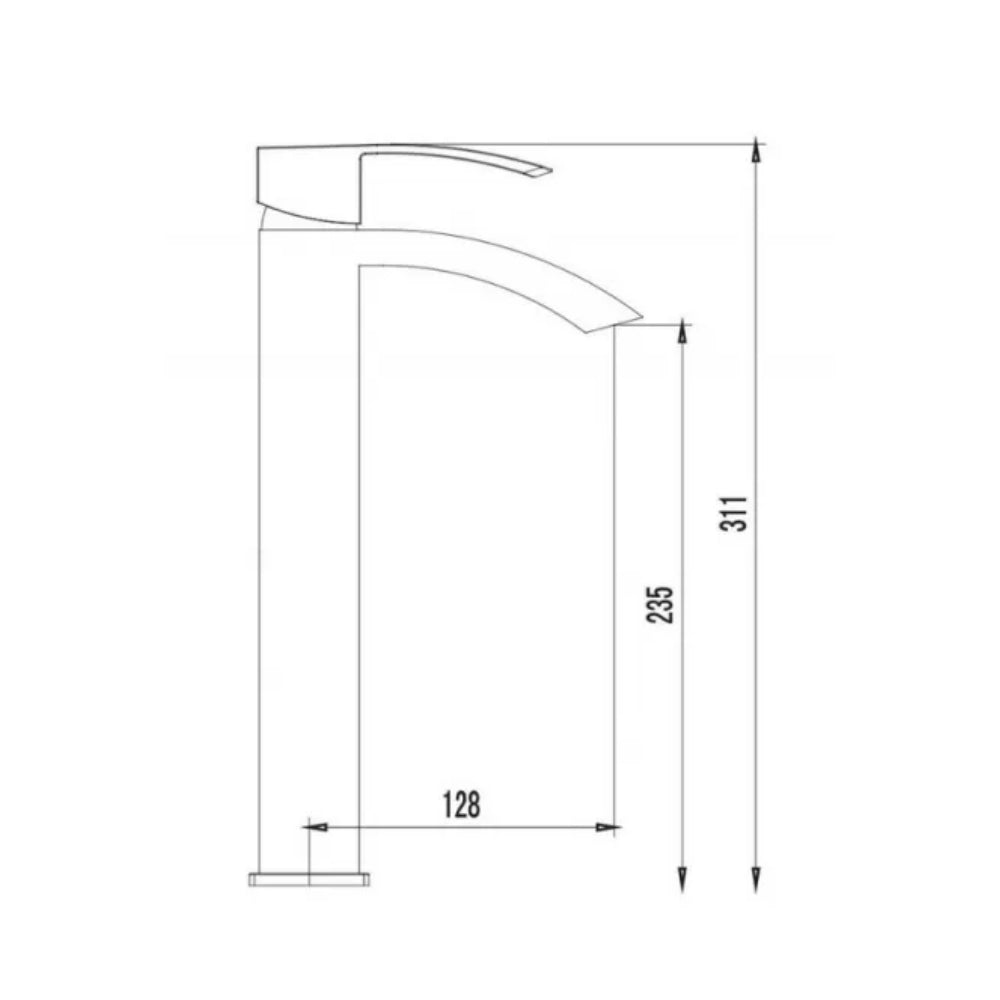 Miscelatore cromato lavabo alto Riga