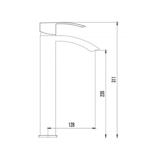 Miscelatore cromato lavabo alto Riga