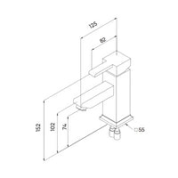 Miscelatore cromato lavabo Quadra