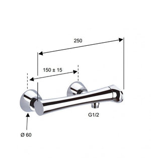 Miscelatore doccia esterno, senza kit doccia - serie diva cod 75649