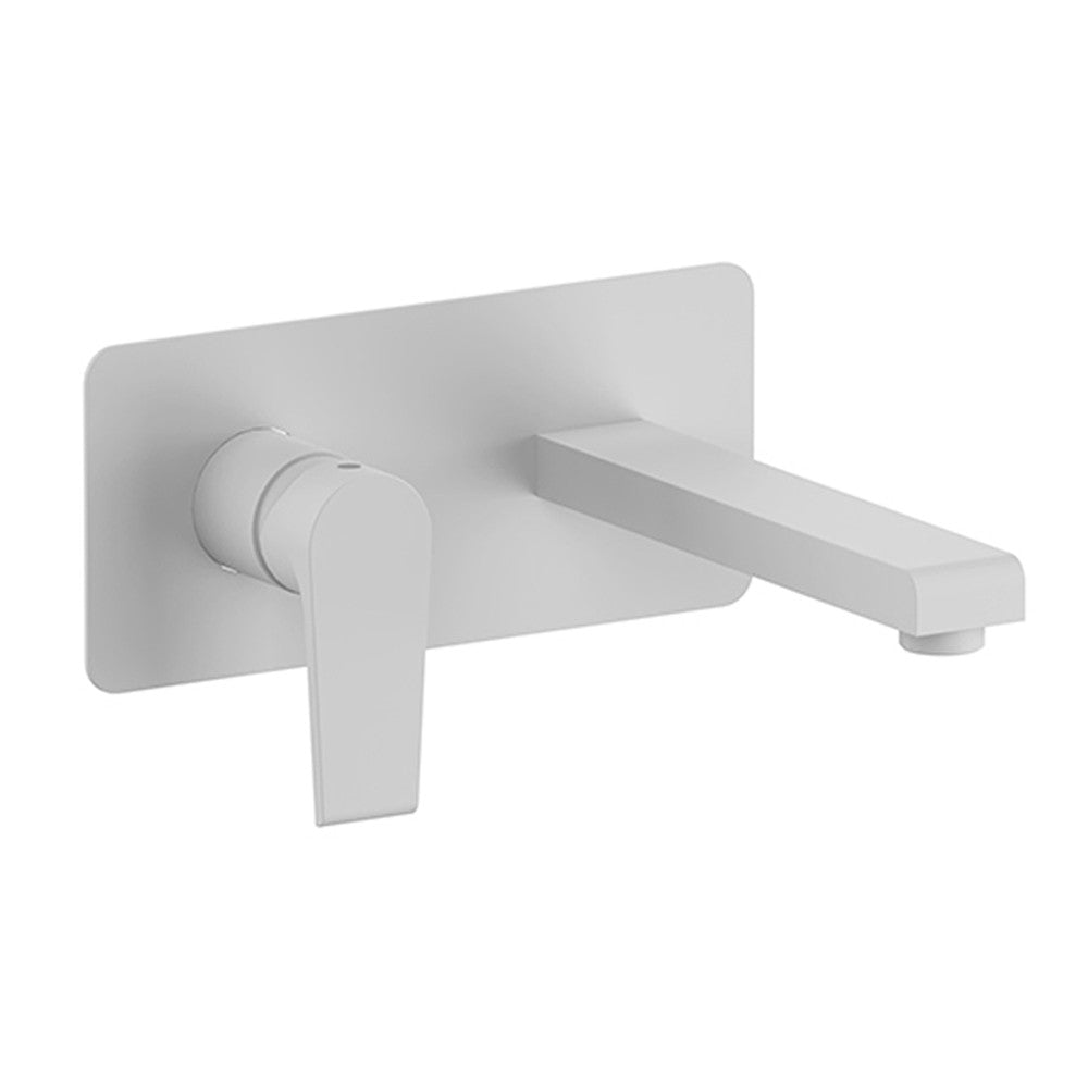 Miscelatore lavabo a muro Mariani serie Artic in ottone bianco opaco