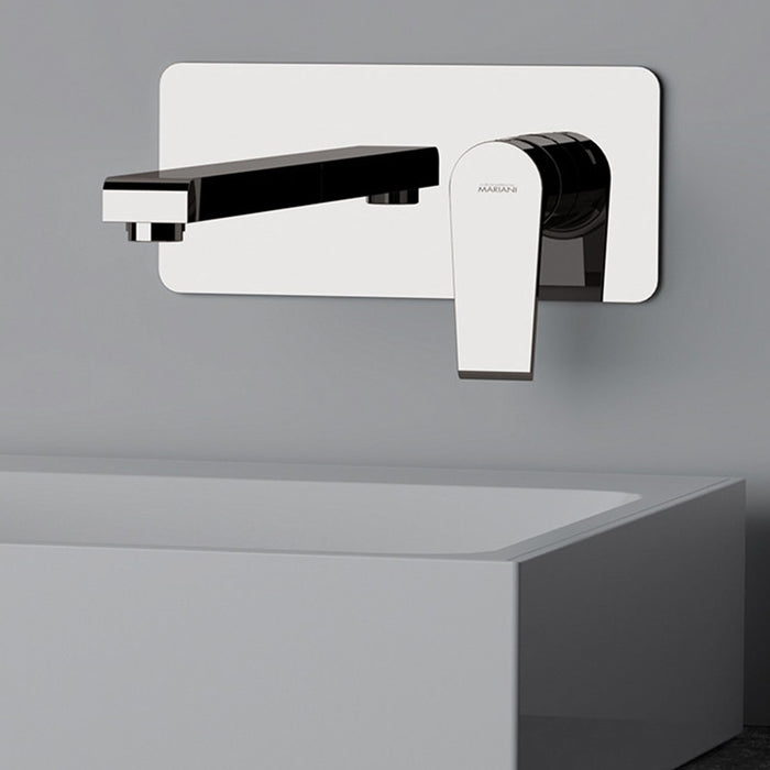 Miscelatore lavabo a muro Mariani serie Artic in ottone cromato