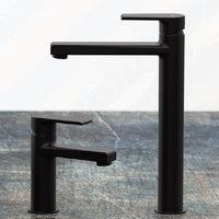 Miscelatore lavabo alto Mariani serie Artic in ottone nero opaco