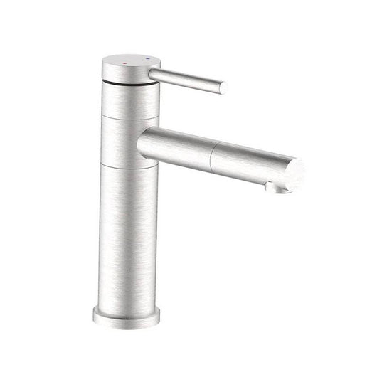 Miscelatore lavabo in acciaio spazzolato con bocca orientabile 360° - Serie Spring cod 82968