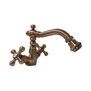 Rubinetto Miscelatore Bidet in Ottone Lecce Classic Rame Antico