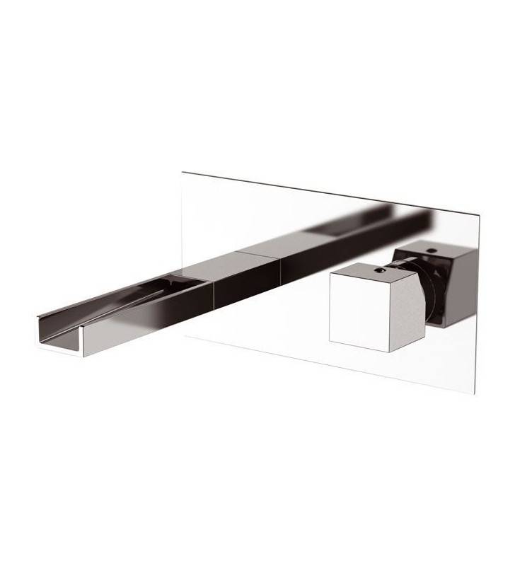 Miscelatore made in italy ad incasso per lavabo, design quadro - serie cube waterfall cod 77803