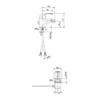 Miscelatore monoleva bidet cromato squalo