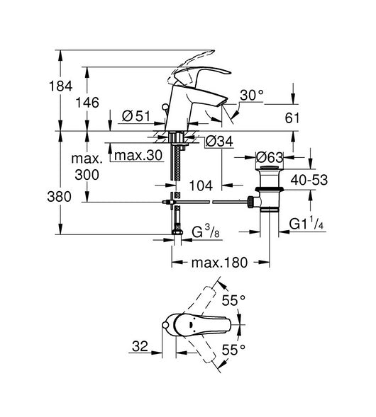 Miscelatore bidet grohe monocomando euromasrt - Grohe