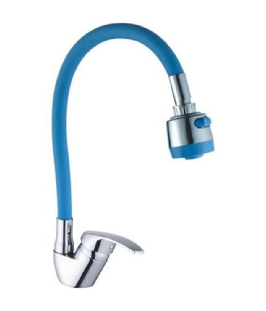 Miscelatore Rubinetto Lavabo A Doccia Doccetta Per Casa Cucina Flessibile Blu         