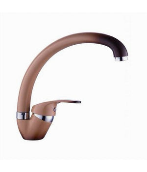 Miscelatore Rubinetto Monocomando Per Lavello Cucina Canna Curva Marrone/beige 52937         