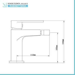 Miscelatori bagno in set lavabo bidet e doccia incasso cromati Recta