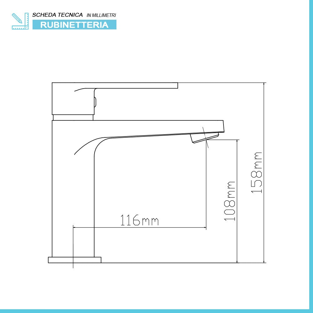 Miscelatori bagno in set lavabo bidet e doccia incasso cromati Recta