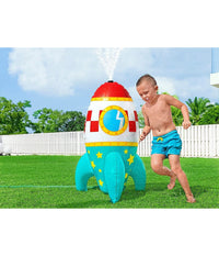 Missile Gioco Spruzza Acqua Gonfiabile A Razzo Spaziale Bambini 61x64x102cm 52572         