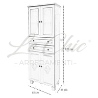 Colonna a doppia anta shabby chic Lusso