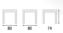 Tavolino quadrato da esterno con effetto intreccio Antracite, ZZNLF5010 