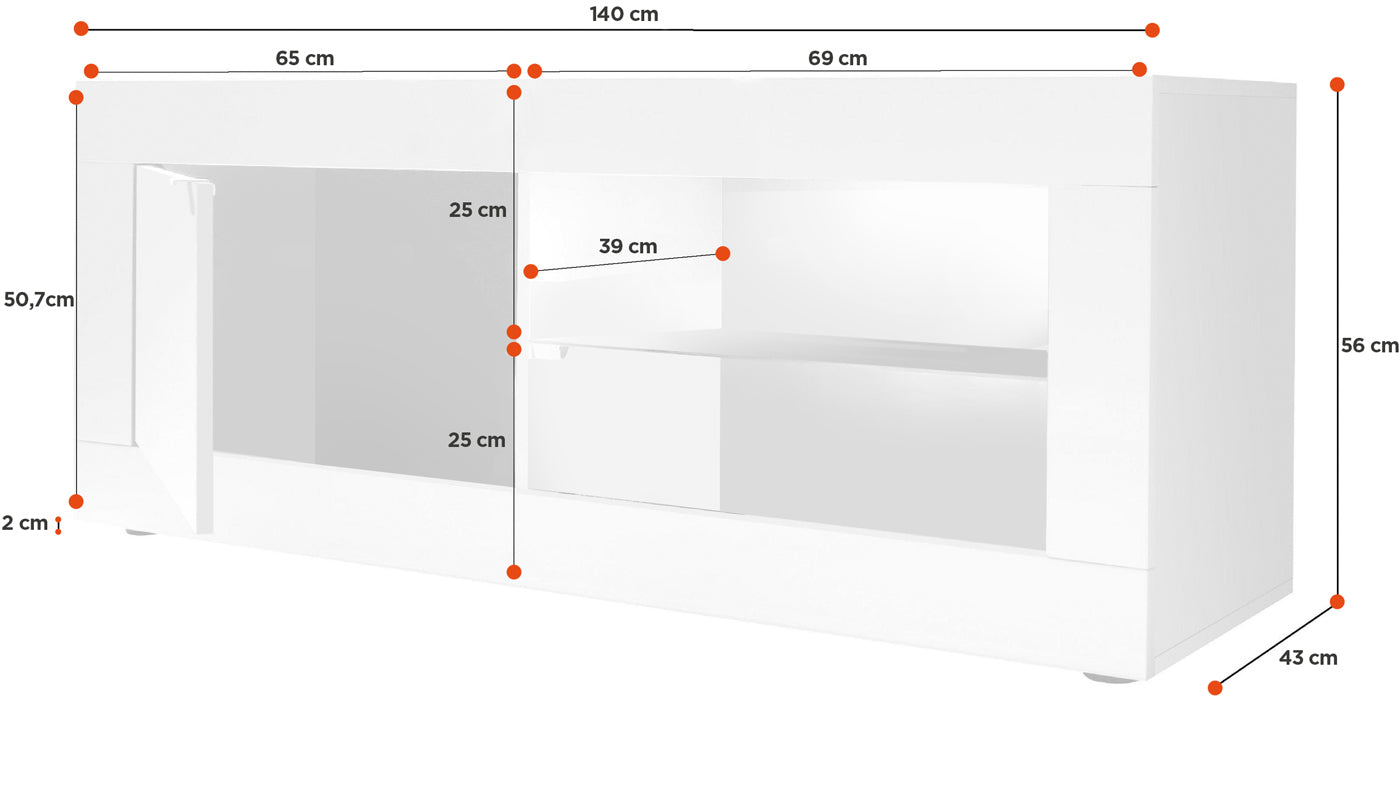 Mobile porta tv moderno, porta tv Beta ZLCBSC-PTP-BB