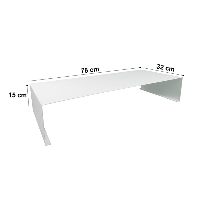 Supporto per Monitor pc da Scrivania salvaspazio DeskUp + Portadocumenti - cm 78x15h - Colore: Bianco - PFM734-48\B