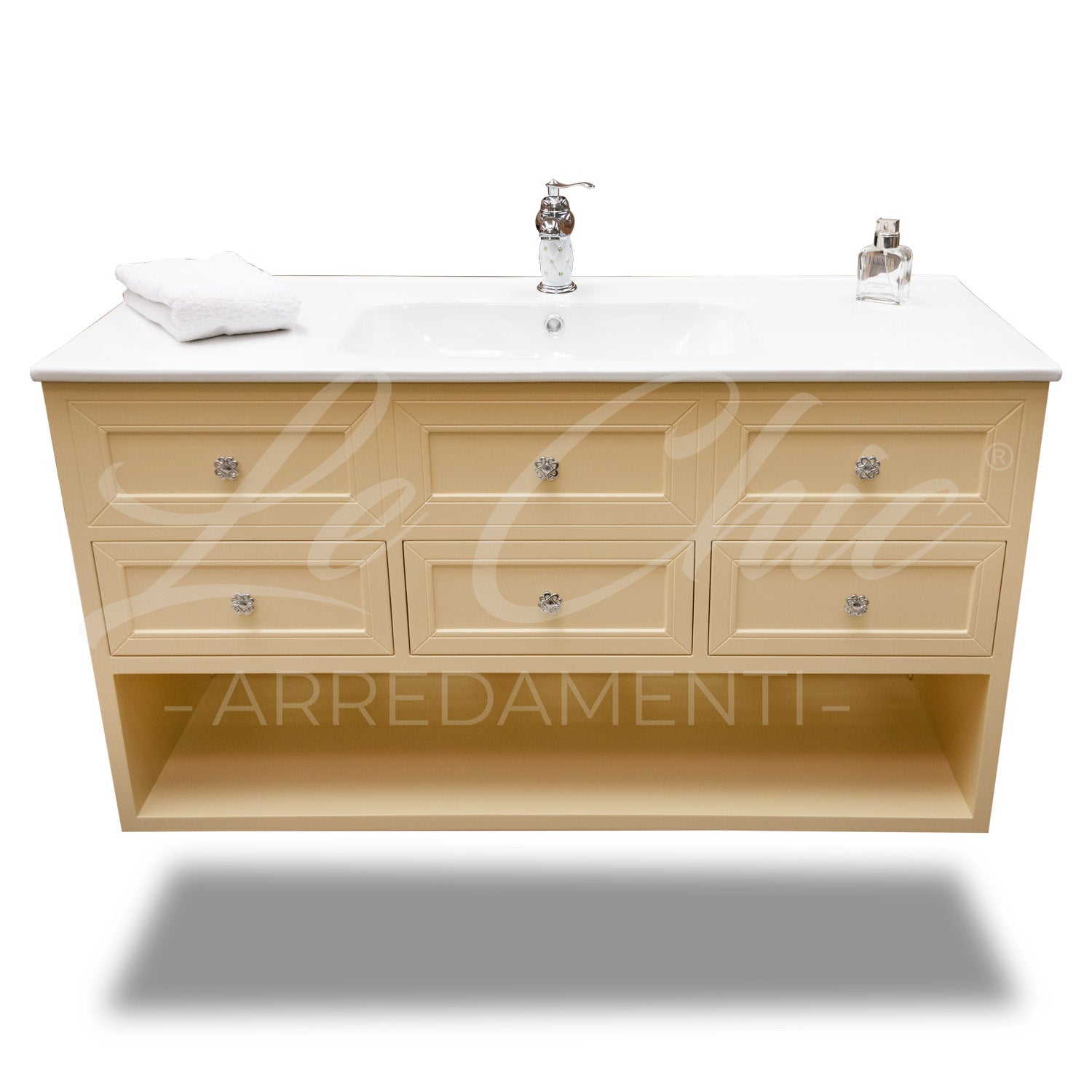 Mobile bagno LIBERTY sospeso avorio - 120 cm