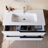 Mobile bagno 100 cm Sospeso Bianco Porcellana Boston Senza Specchio Bonussi