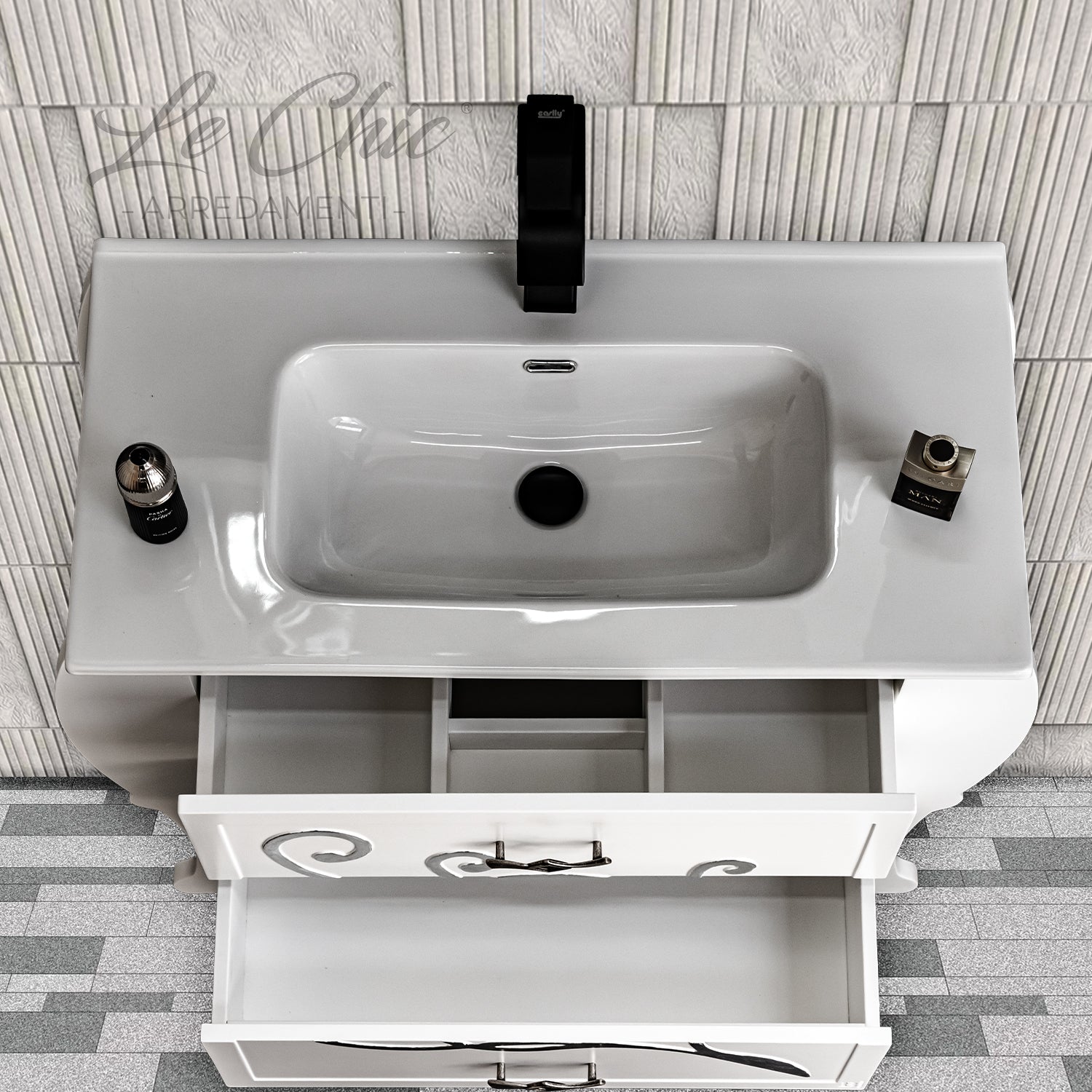 Mobile bagno contemporaneo con specchio - SI