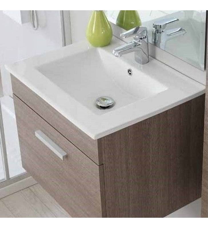 Specchiera bagno 2 ante rovere chiaro 90x16x60,5 cm cod 77983