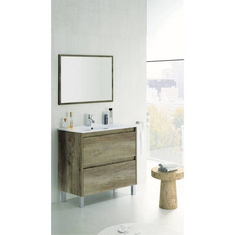 Mobile bagno 101x46x52 cm serie c in bianco venato cod 82870